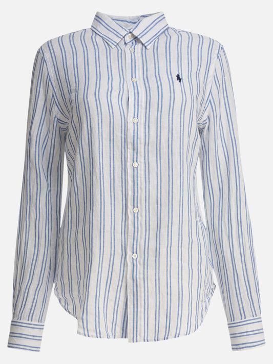 Polo Ralph Lauren Camicia in lino a righe classic-fit 12523602_XS Light blue 1