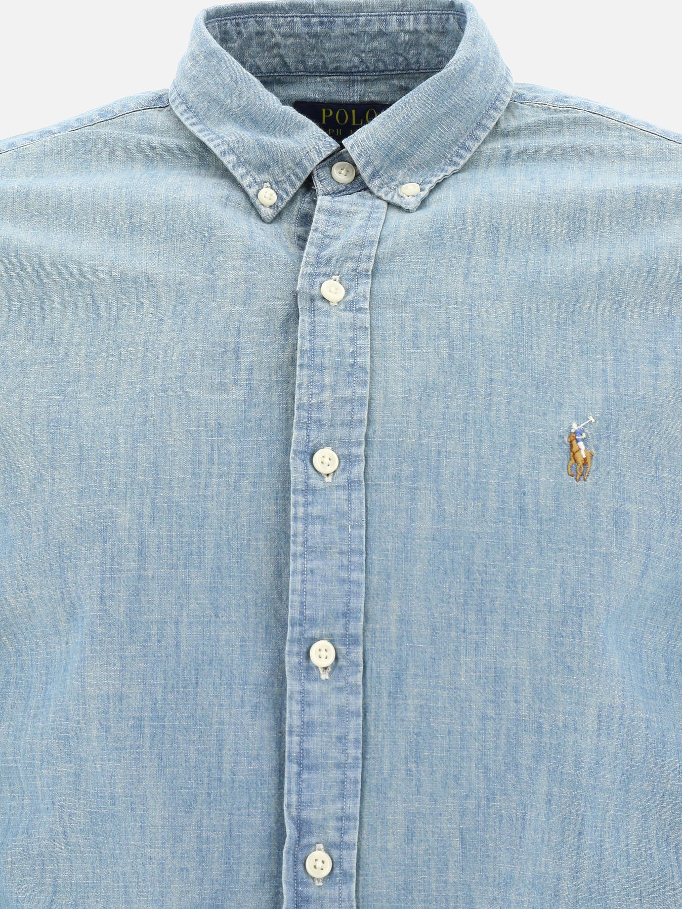 Polo Ralph Lauren Slim-fit chambray shirt Light blue