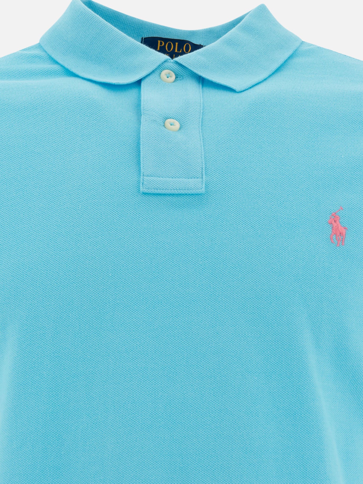 Polo Ralph Lauren Pique polo shirt 12535107_S Light blue thumbnail_3