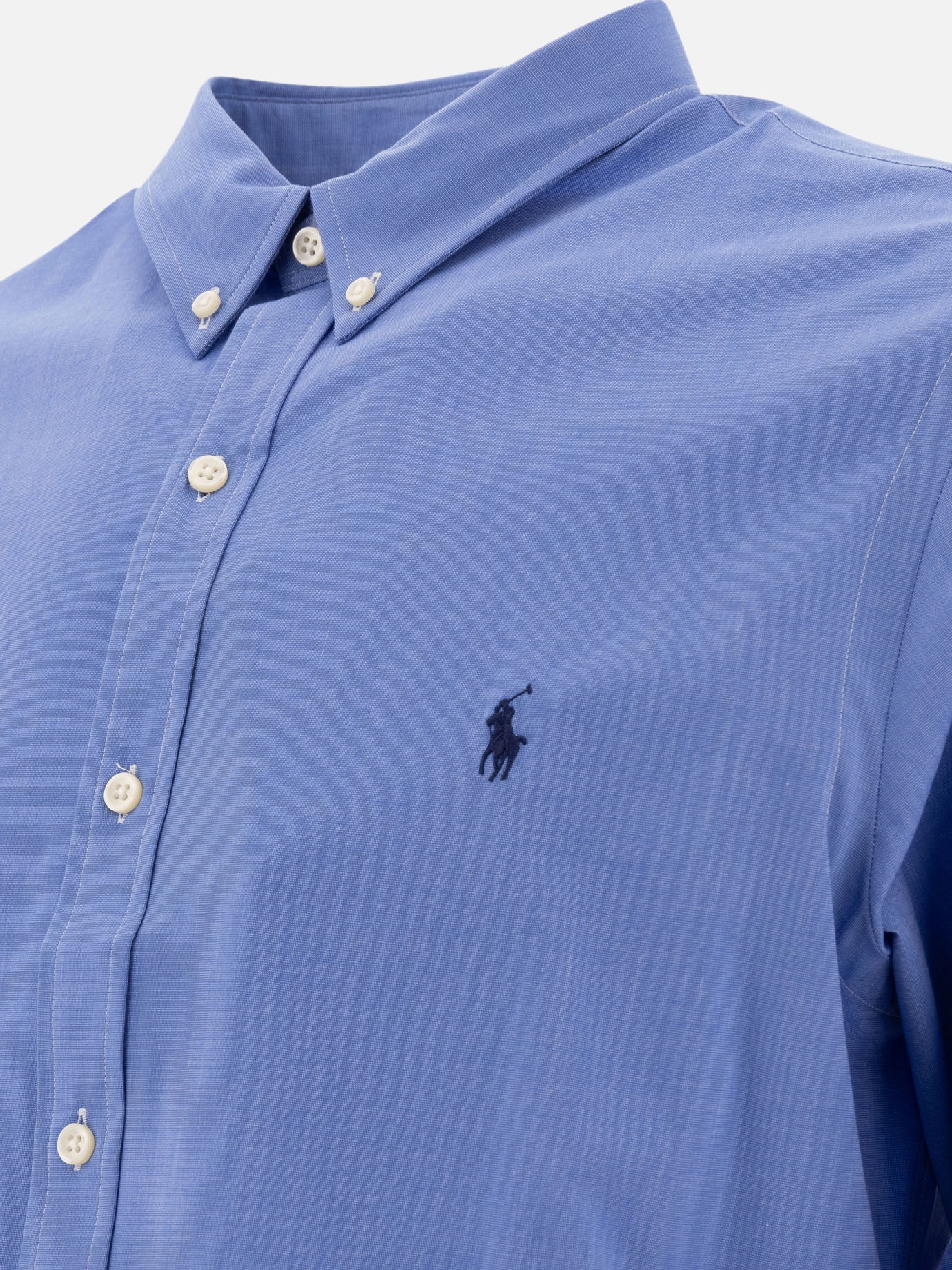 Polo Ralph Lauren Slim-fit stretch fil-à-fil shirt Blue