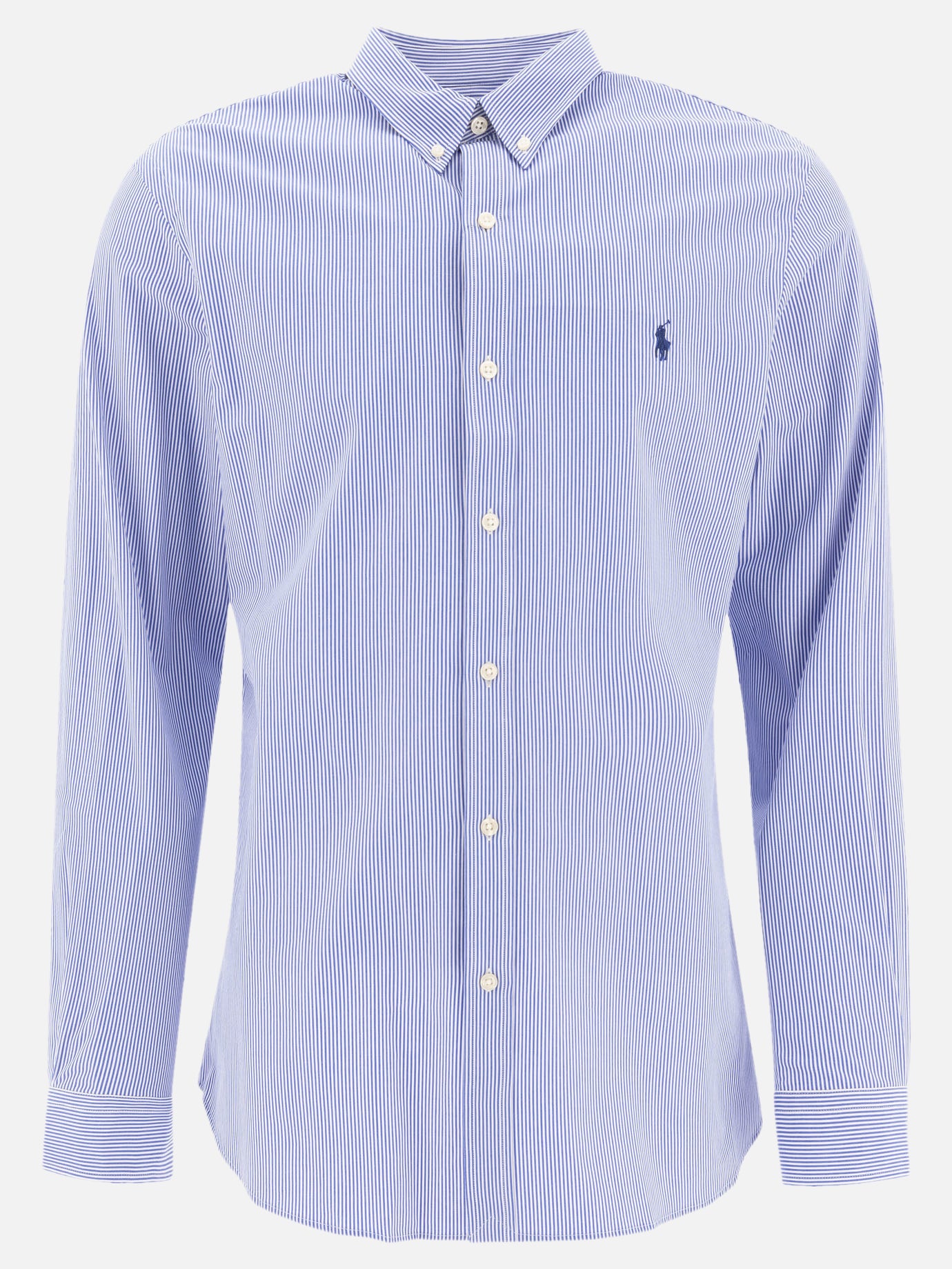 Polo Ralph Lauren Camicia in popeline stretch a righe 18638353_S Blue thumbnail_1