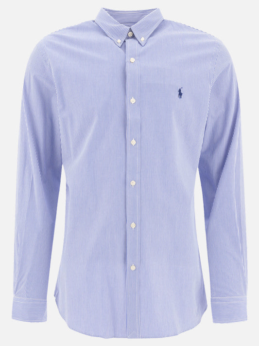 Polo Ralph Lauren Camicia in popeline stretch a righe 18638353_S Blue 1