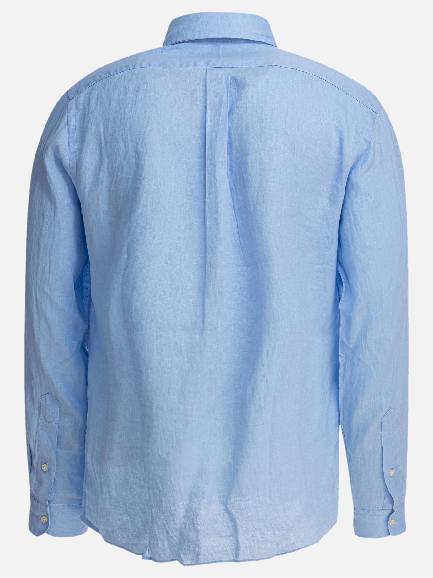 Polo Ralph Lauren Camicia in lino custom-fit 13722298_S Blue thumbnail_2