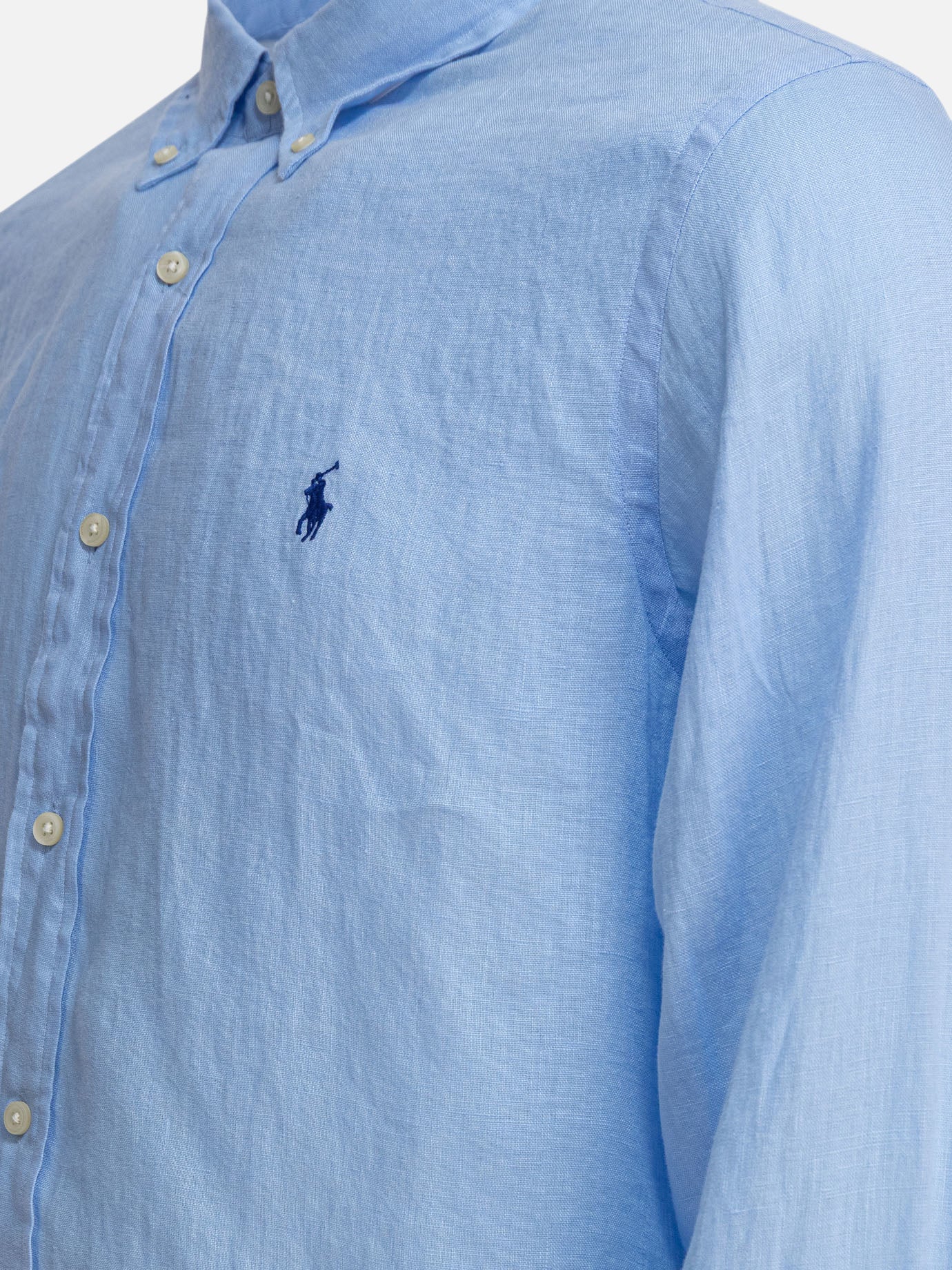 Polo Ralph Lauren Custom-fit linen shirt Blue