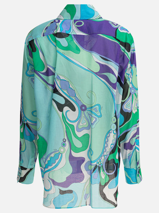 Pucci Orchidee print shirt 17515410_S Light blue 2