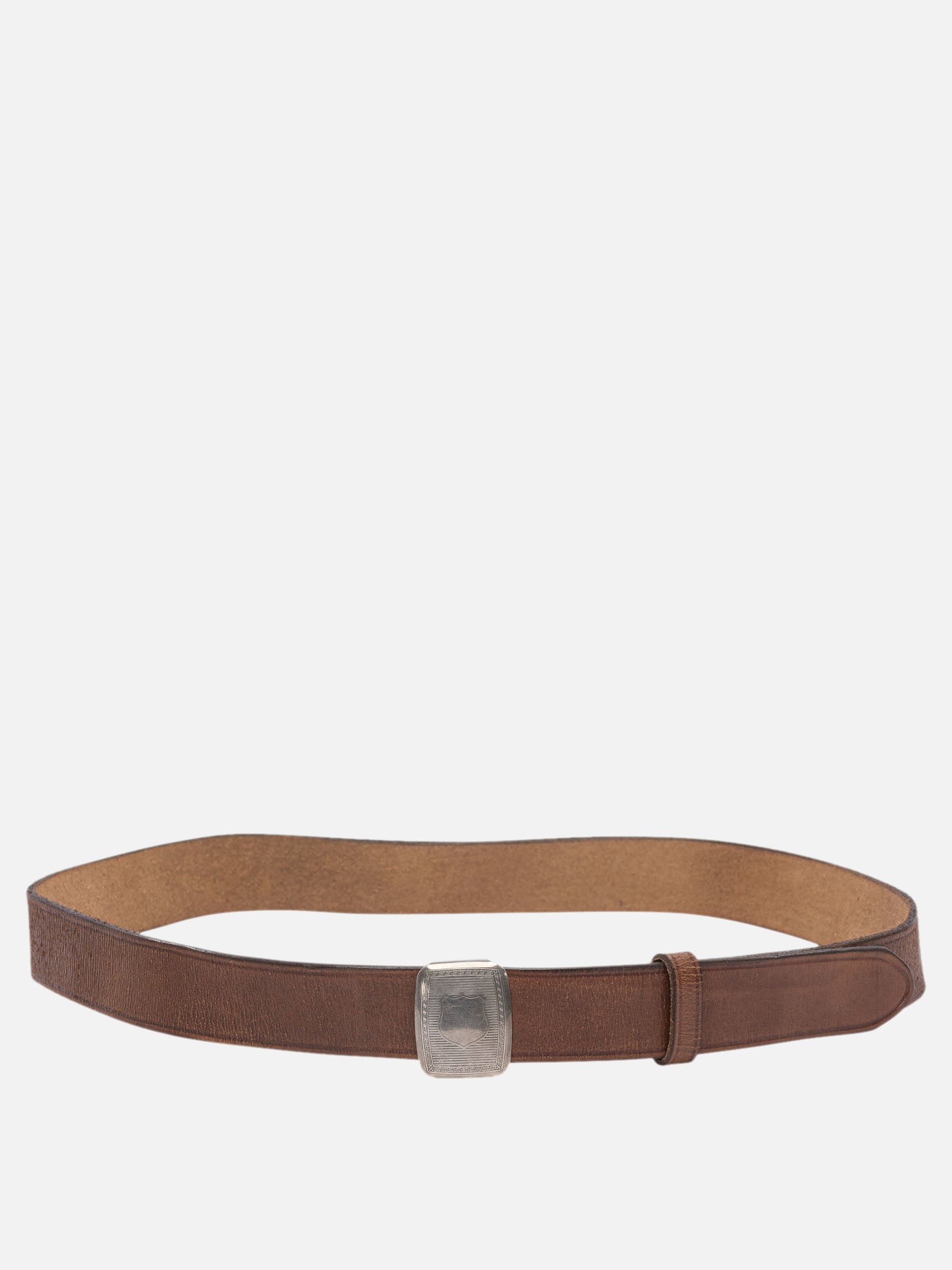 RRL by Ralph Lauren Leather belt with slider buckle Brown
