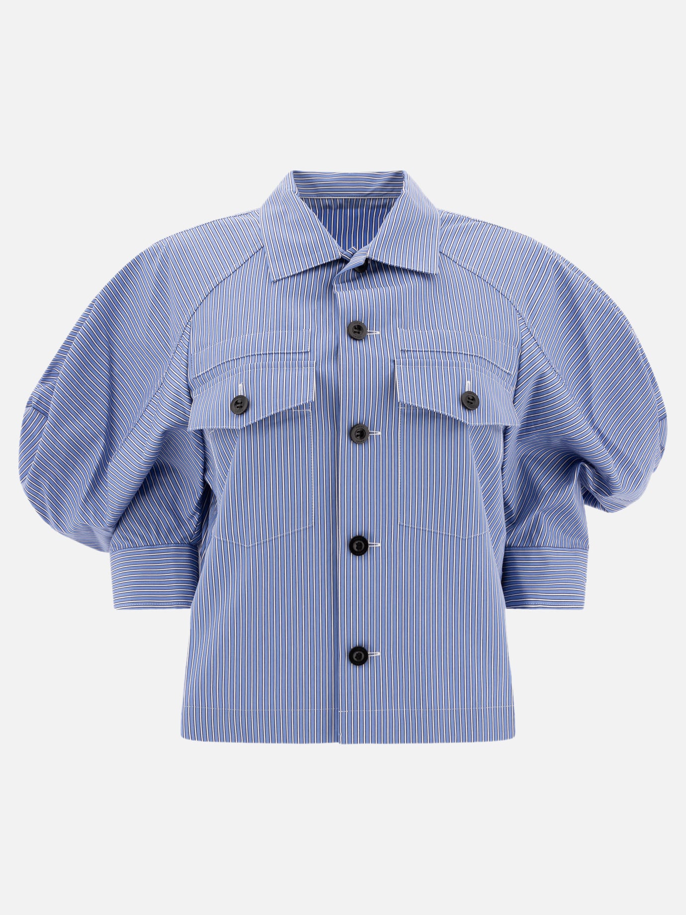 Sacai Camicia in cotone 19901990_1 Blue thumbnail_1
