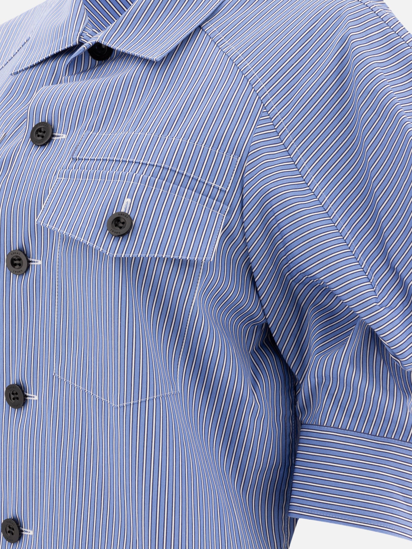 Sacai Camicia in cotone 19901990_1 Blue thumbnail_4