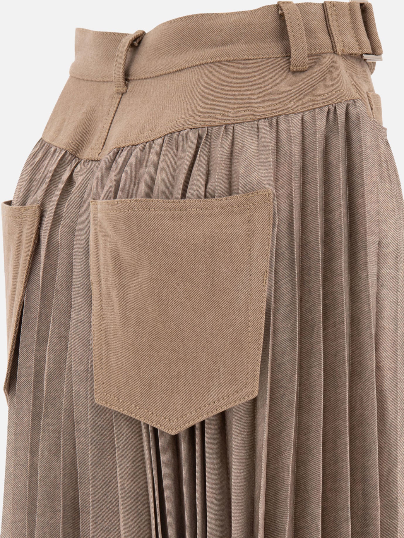 Sacai Pleated skirt 12671031_3 Beige thumbnail_4