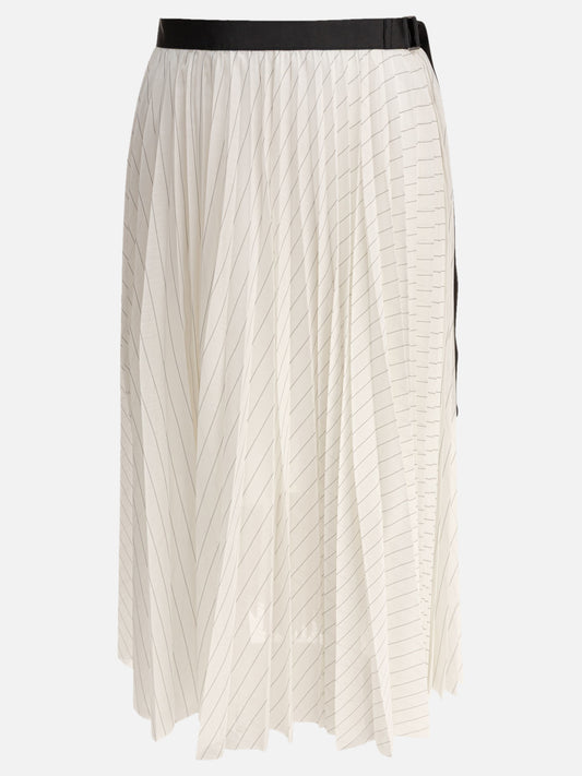 Sacai Gonna plissettata 18048640_2 White 1