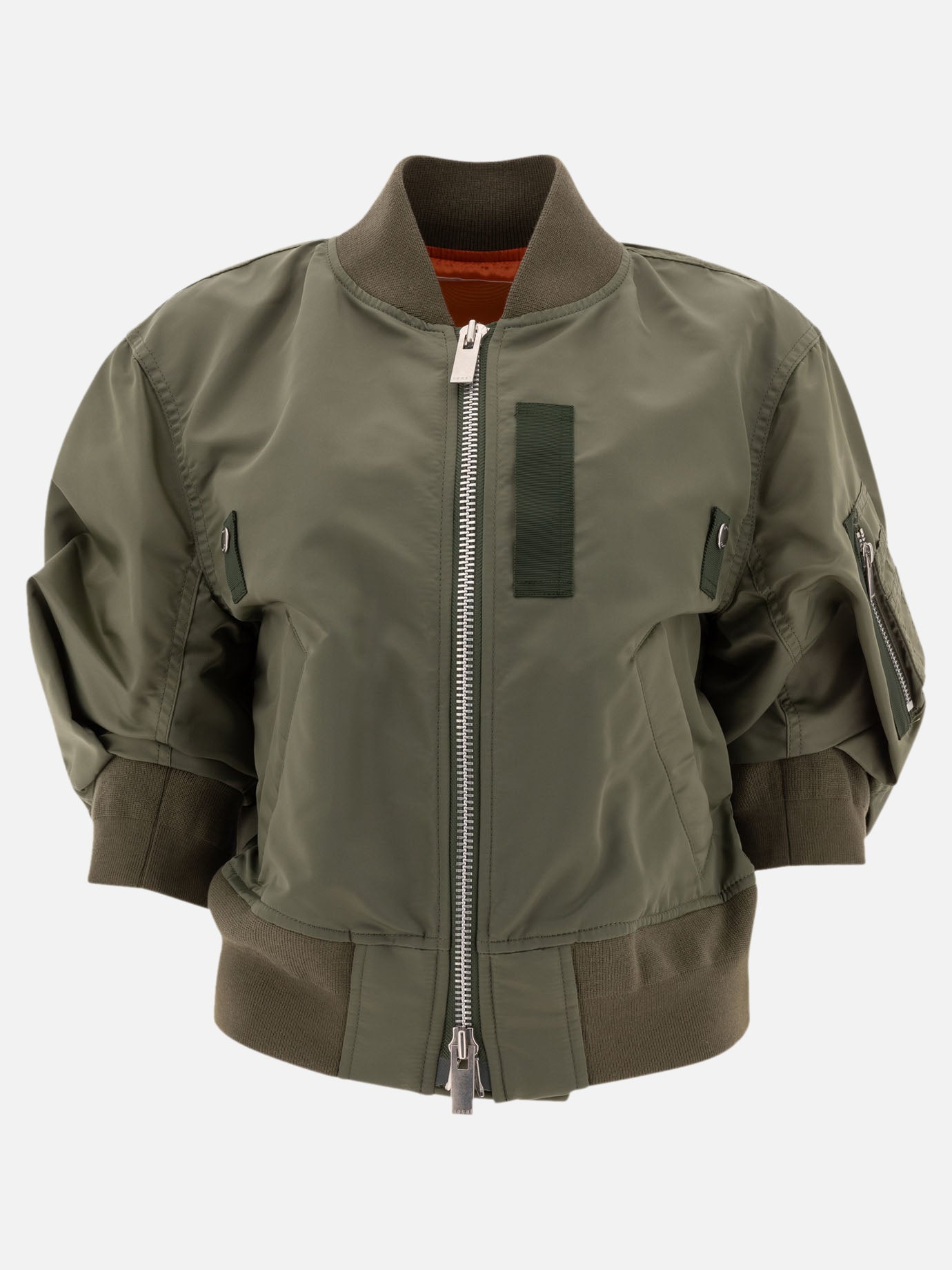 Sacai Bomber in nylon 14035715_1 Green thumbnail_1
