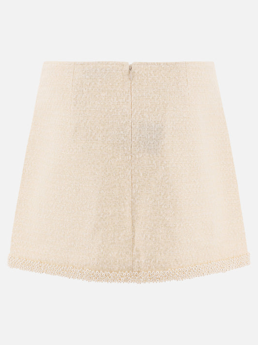 Miniskirts Solid colour  Beige - Self-portrait Women | PLP | VIETTI Online Store | 2
