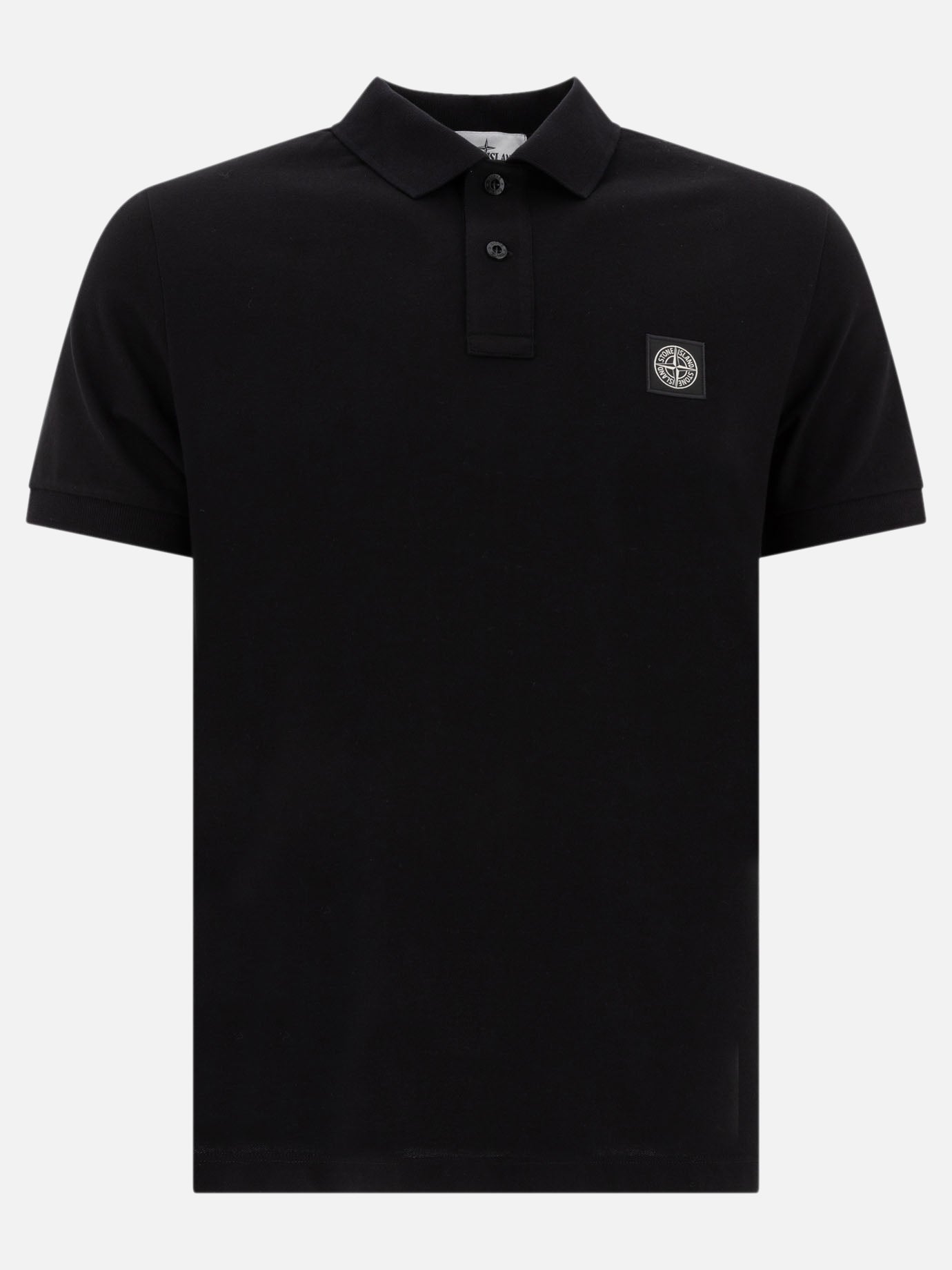 Stone Island Organic cotton and pique polo shirt 13945478_M Black thumbnail_1