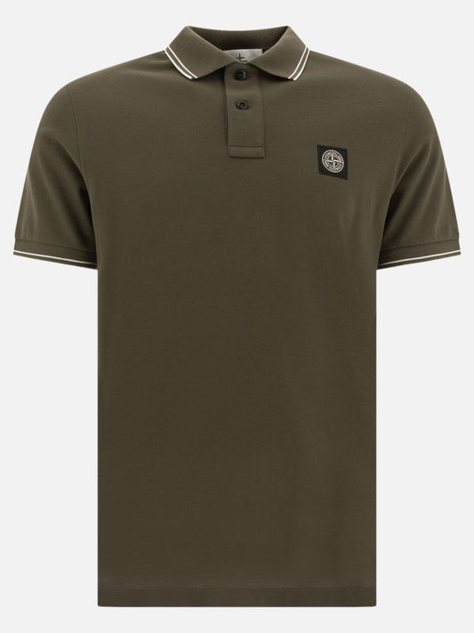 Stone Island Polo in cotone biologico e piquet 13550853_M Green 1