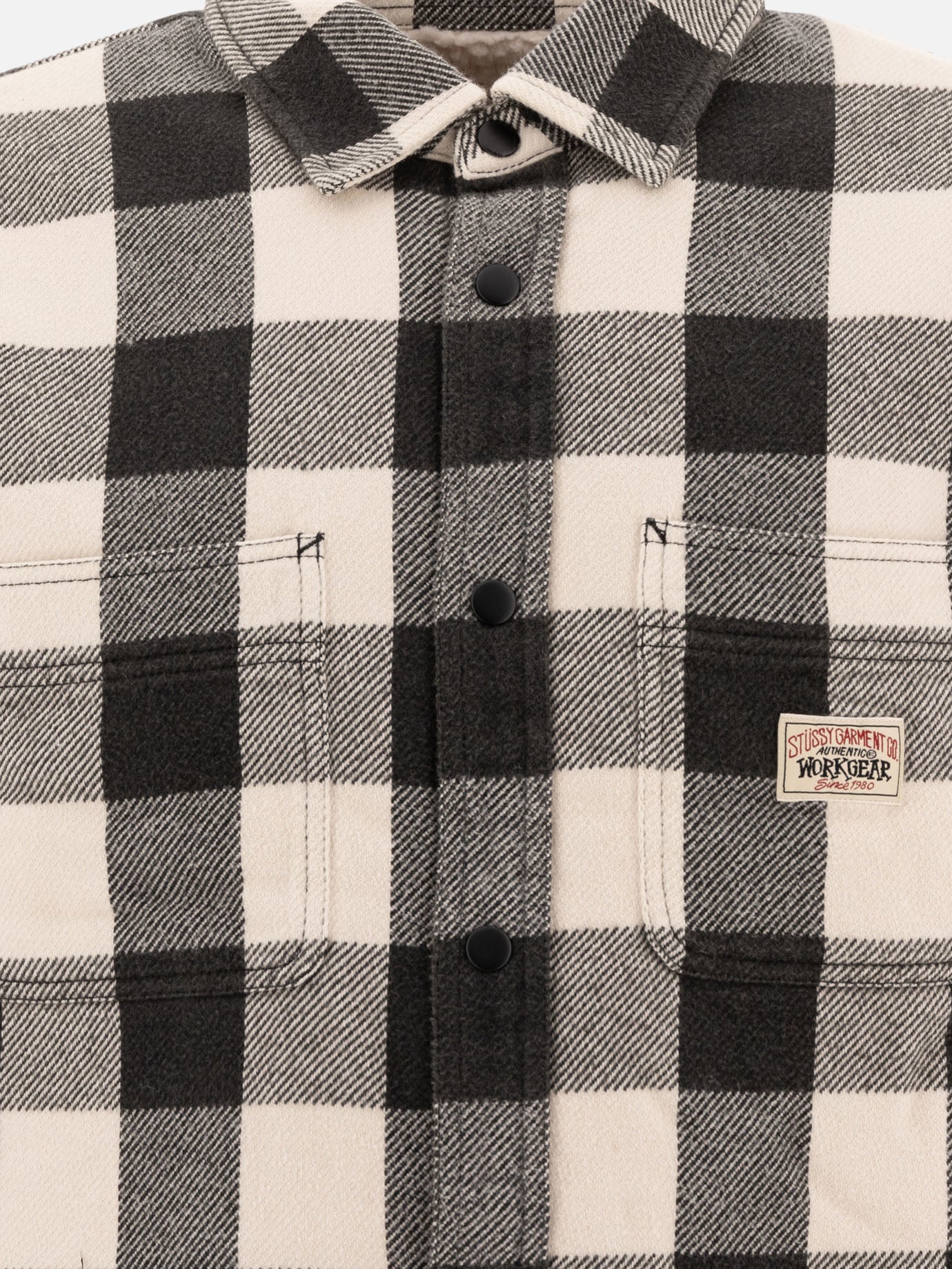 Stüssy Overshirt &quot;Check&quot; 13632407_S Black thumbnail_3