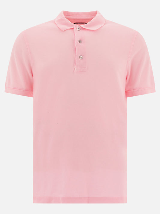 Tom Ford Lyocell pique polo shirt 16308811_52 Pink 1
