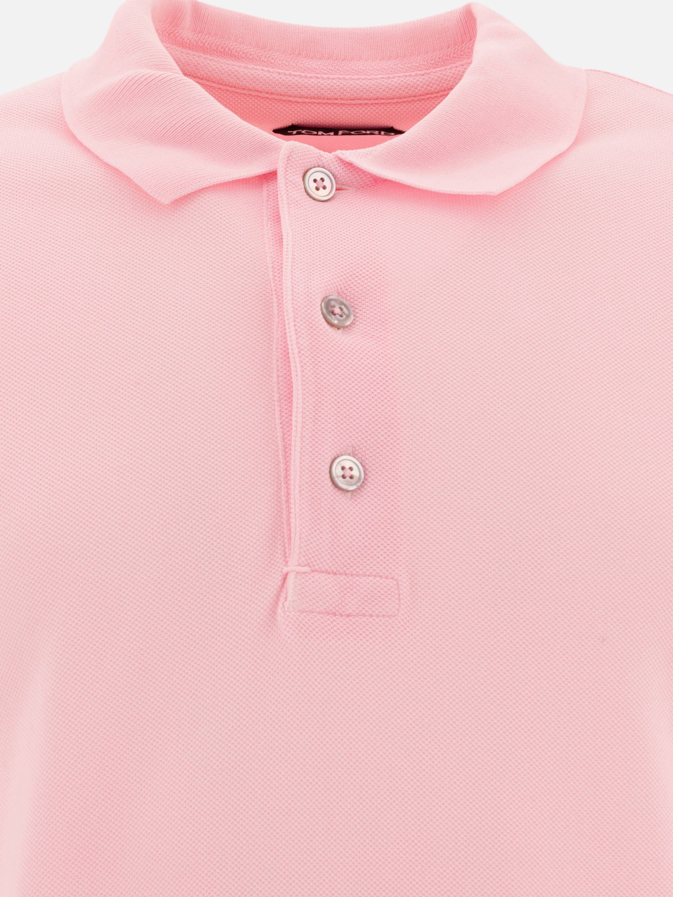 Tom Ford Polo in piquet di lyocell 16308811_52 Pink thumbnail_3