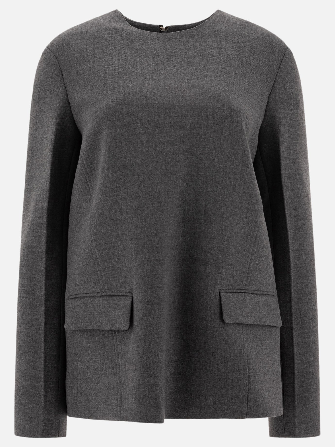 Toteme Jacket with back closure 17839466_38 Grey thumbnail_1