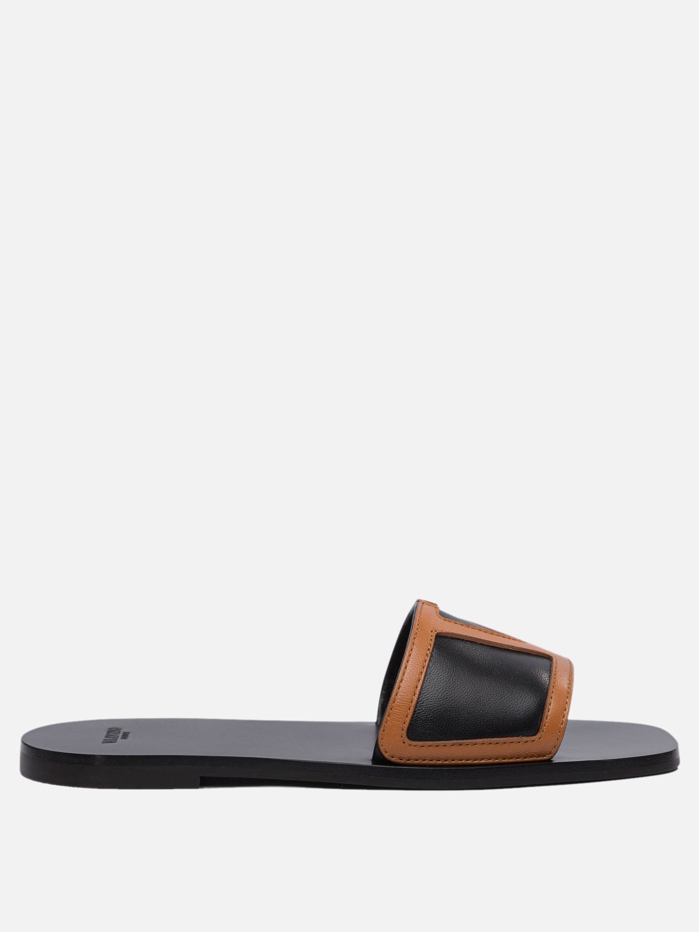 Sandali bassi 100% leather - 100% leather  Nero - Valentino Garavani Donna | PDP | VIETTI Online Store | thumbnail
