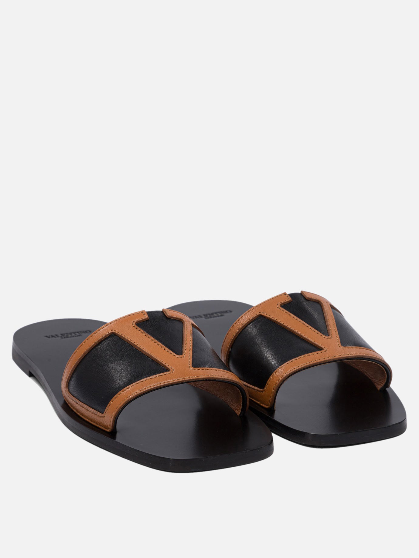 Sandali bassi 100% leather - 100% leather  Nero - Valentino Garavani Donna | PDP | VIETTI Online Store | thumbnail_2