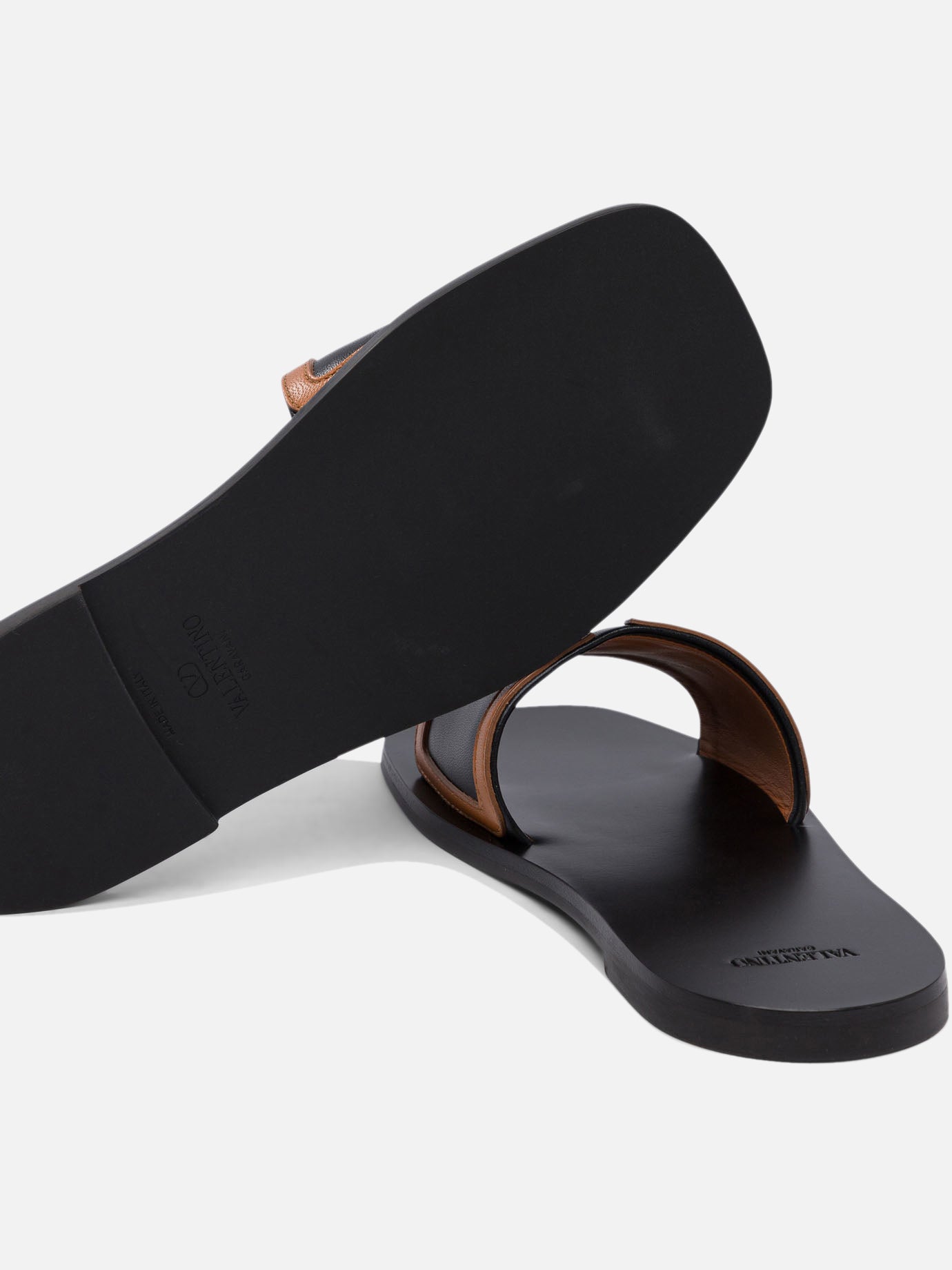 Sandali bassi 100% leather - 100% leather  Nero - Valentino Garavani Donna | PDP | VIETTI Online Store | thumbnail_5