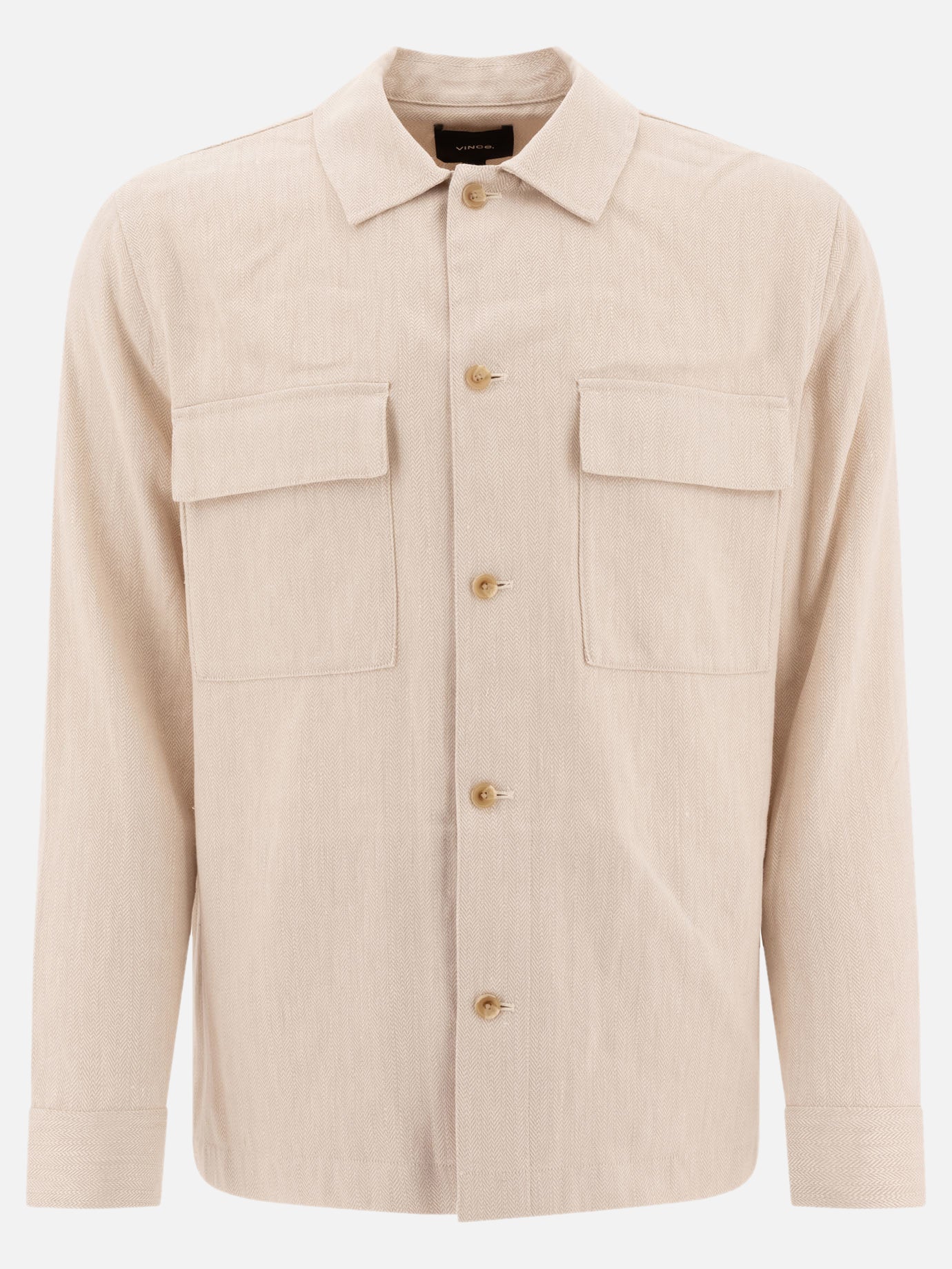 Vince Linen overshirt 11115958_S Beige thumbnail_1
