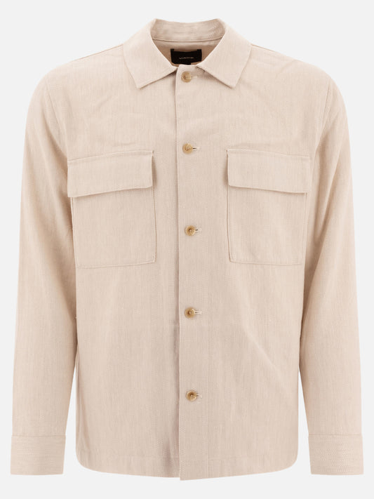 Vince Linen overshirt 11115958_S Beige 1