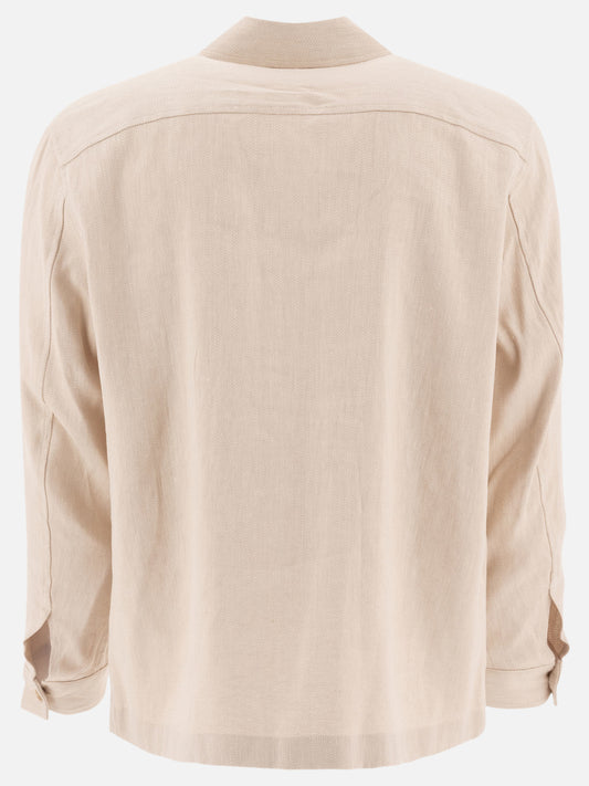 Vince Linen overshirt 11115958_S Beige 2