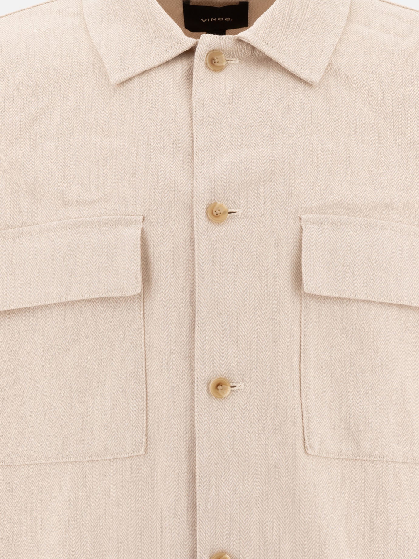 Vince Linen overshirt 11115958_S Beige thumbnail_3