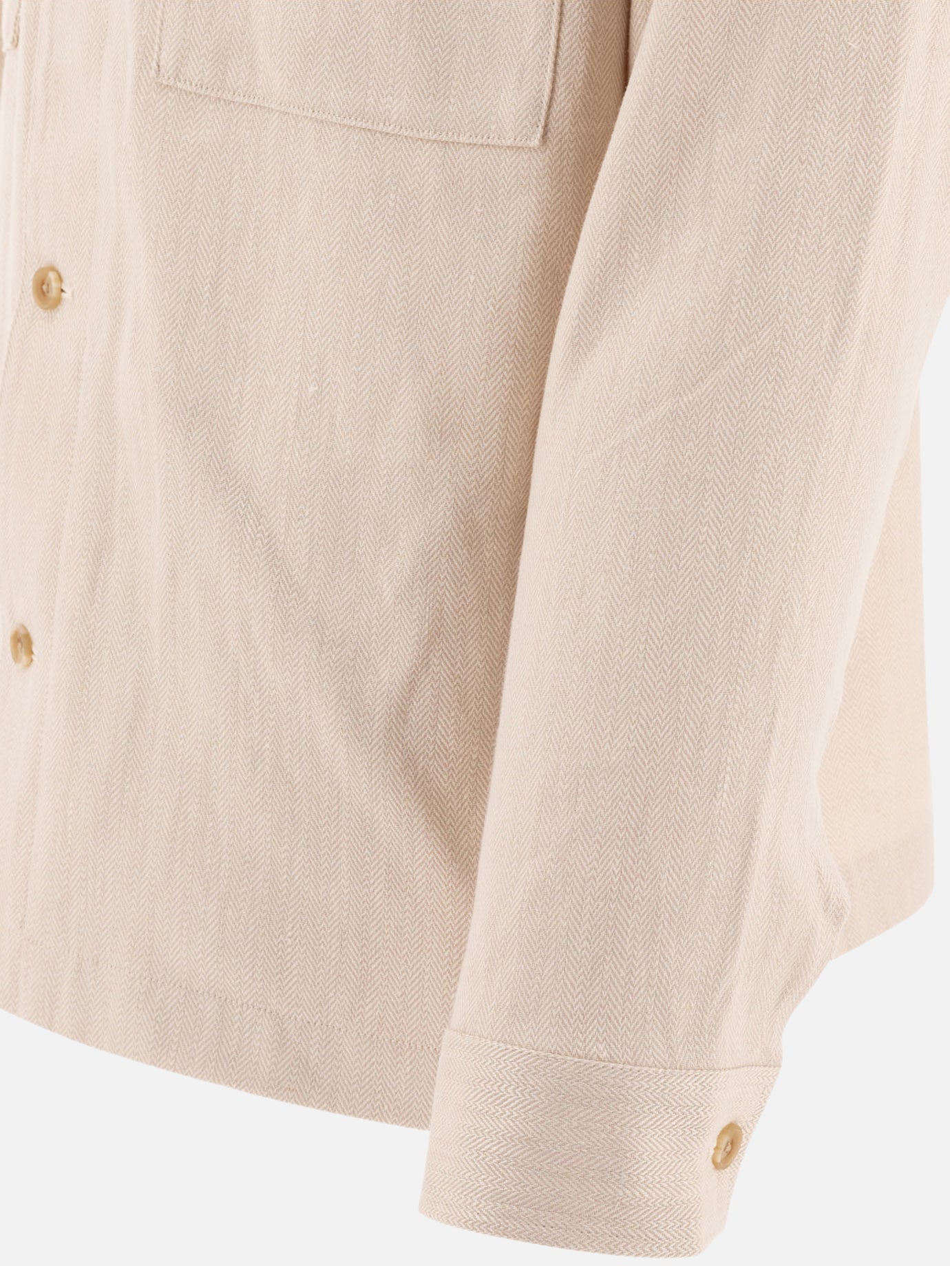 Vince Linen overshirt 11115958_S Beige thumbnail_4