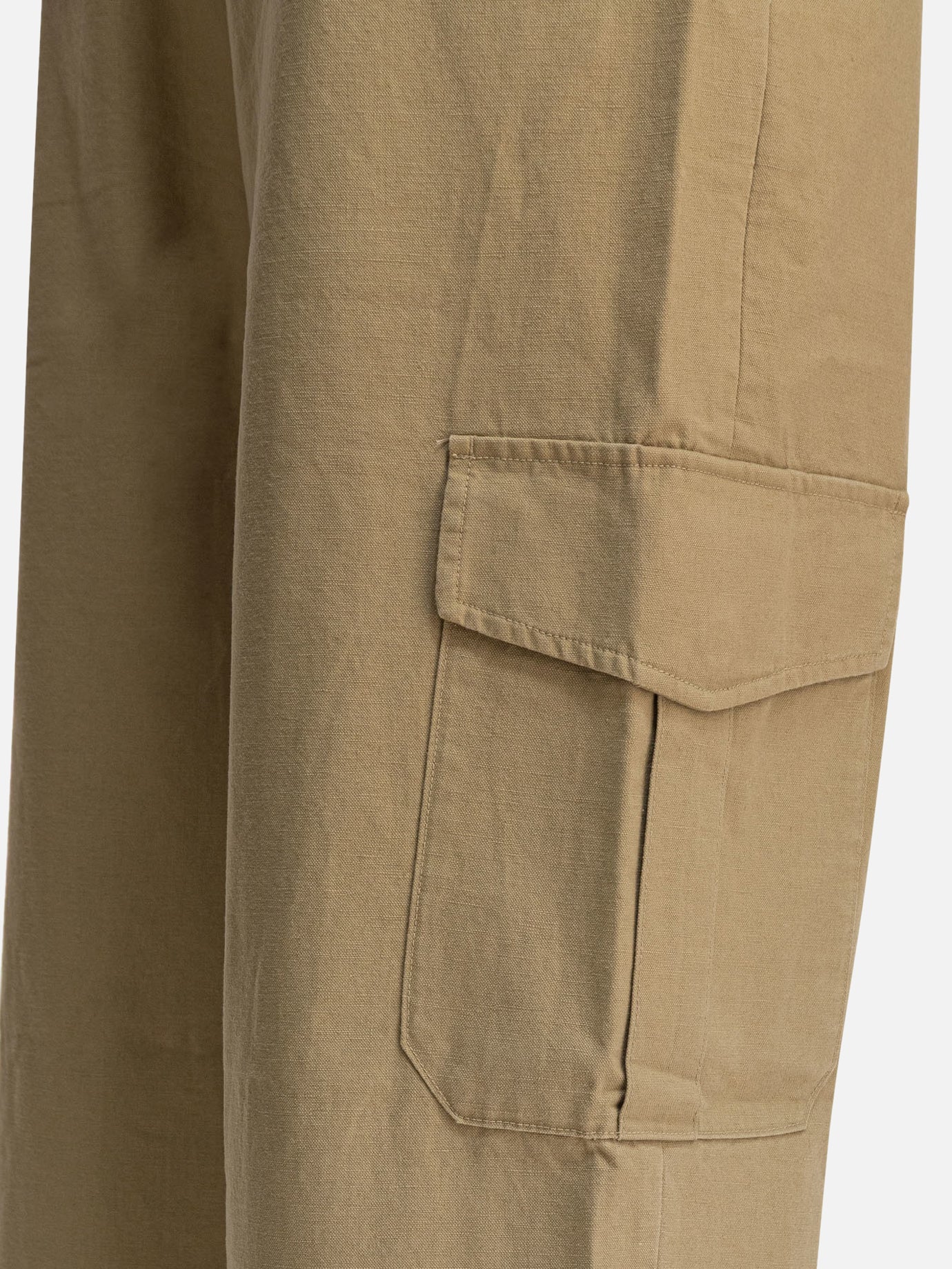 Vince Cotton and linen cargo trousers 10002409_31 Beige thumbnail_4
