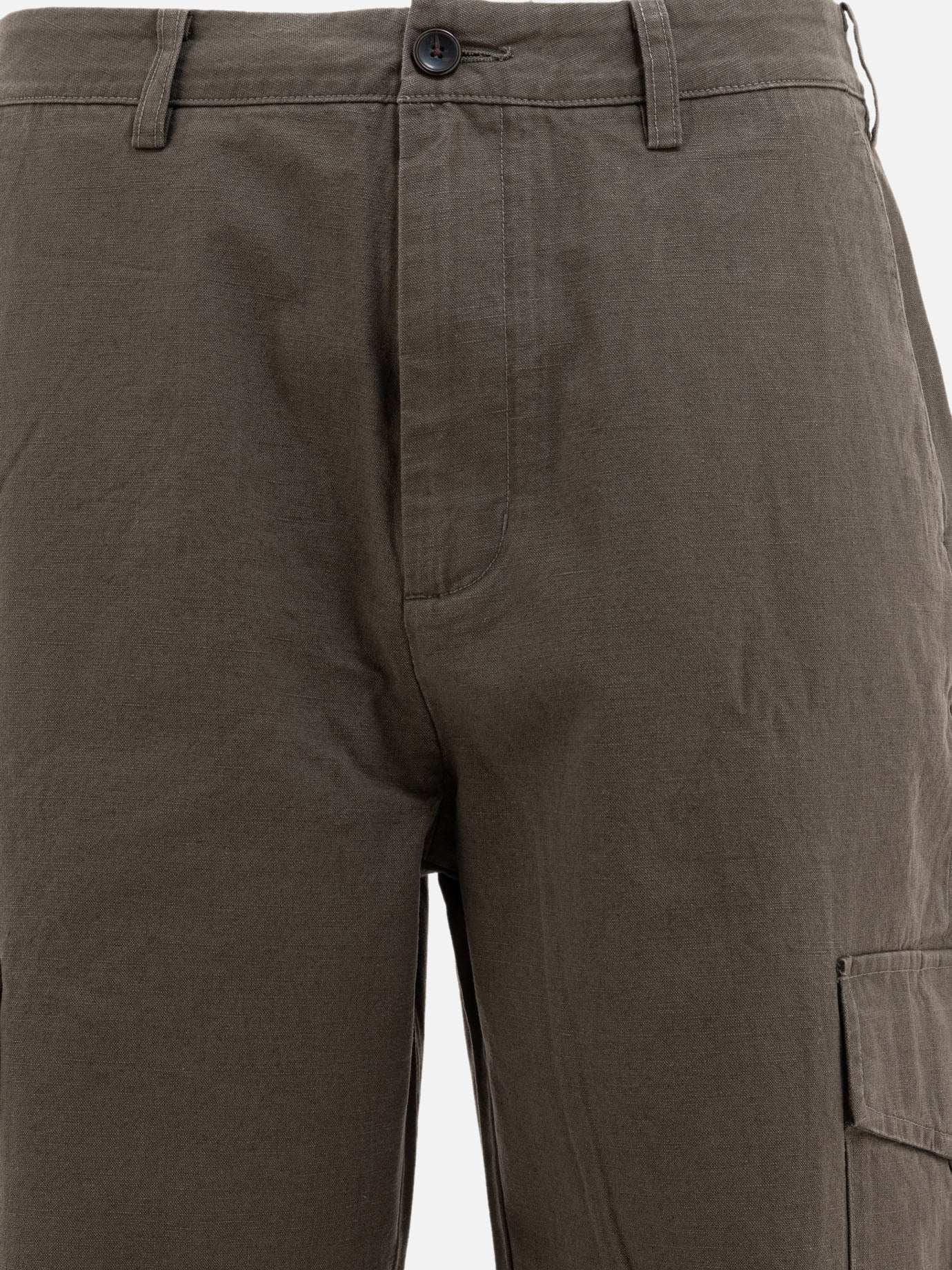 Vince Cotton and linen cargo trousers 14186239_29 Green thumbnail_3