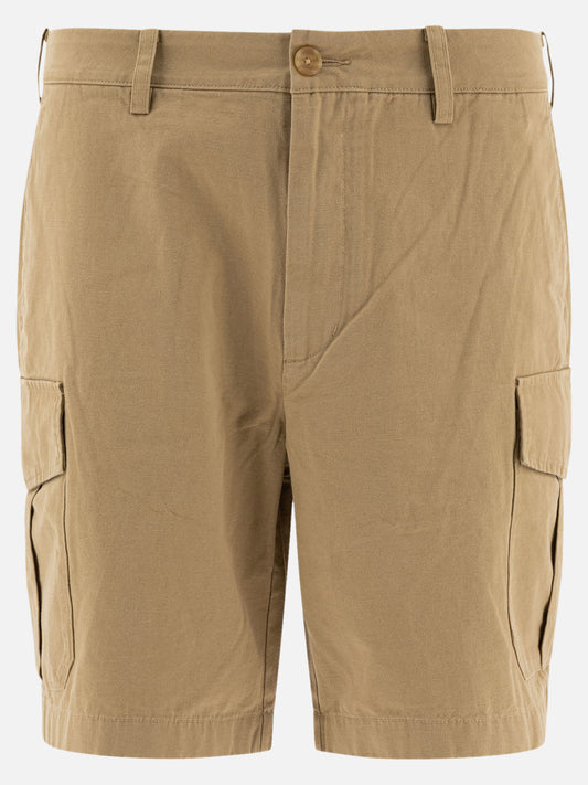 Vince Cotton and linen cargo shorts 17584873_31 Beige 1