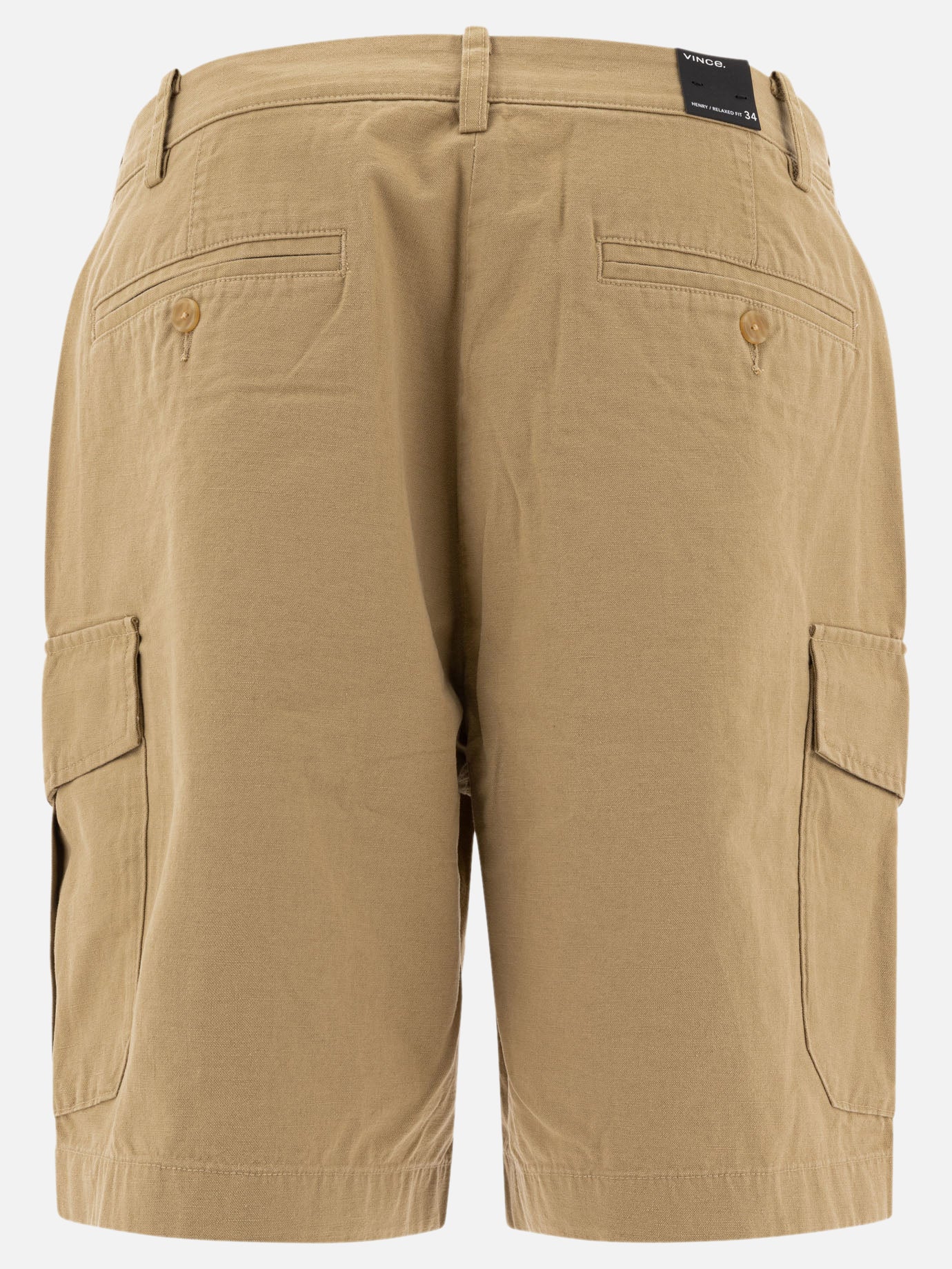 Vince Cotton and linen cargo shorts 17584873_31 Beige thumbnail_2