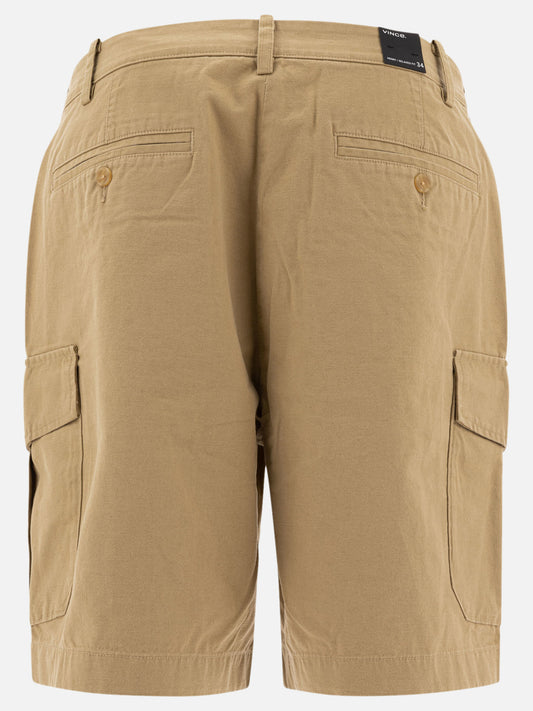 Vince Cotton and linen cargo shorts 17584873_31 Beige 2