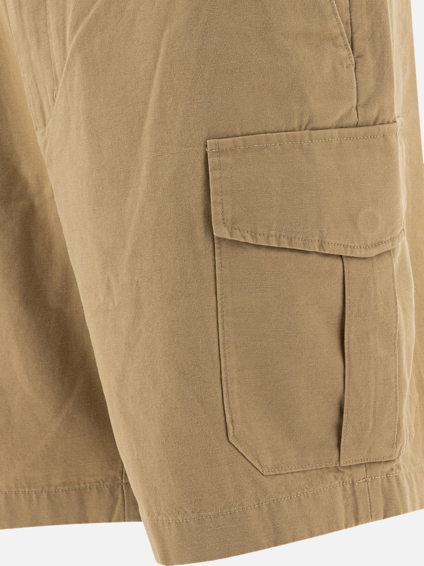 Vince Cotton and linen cargo shorts 17584873_31 Beige thumbnail_4