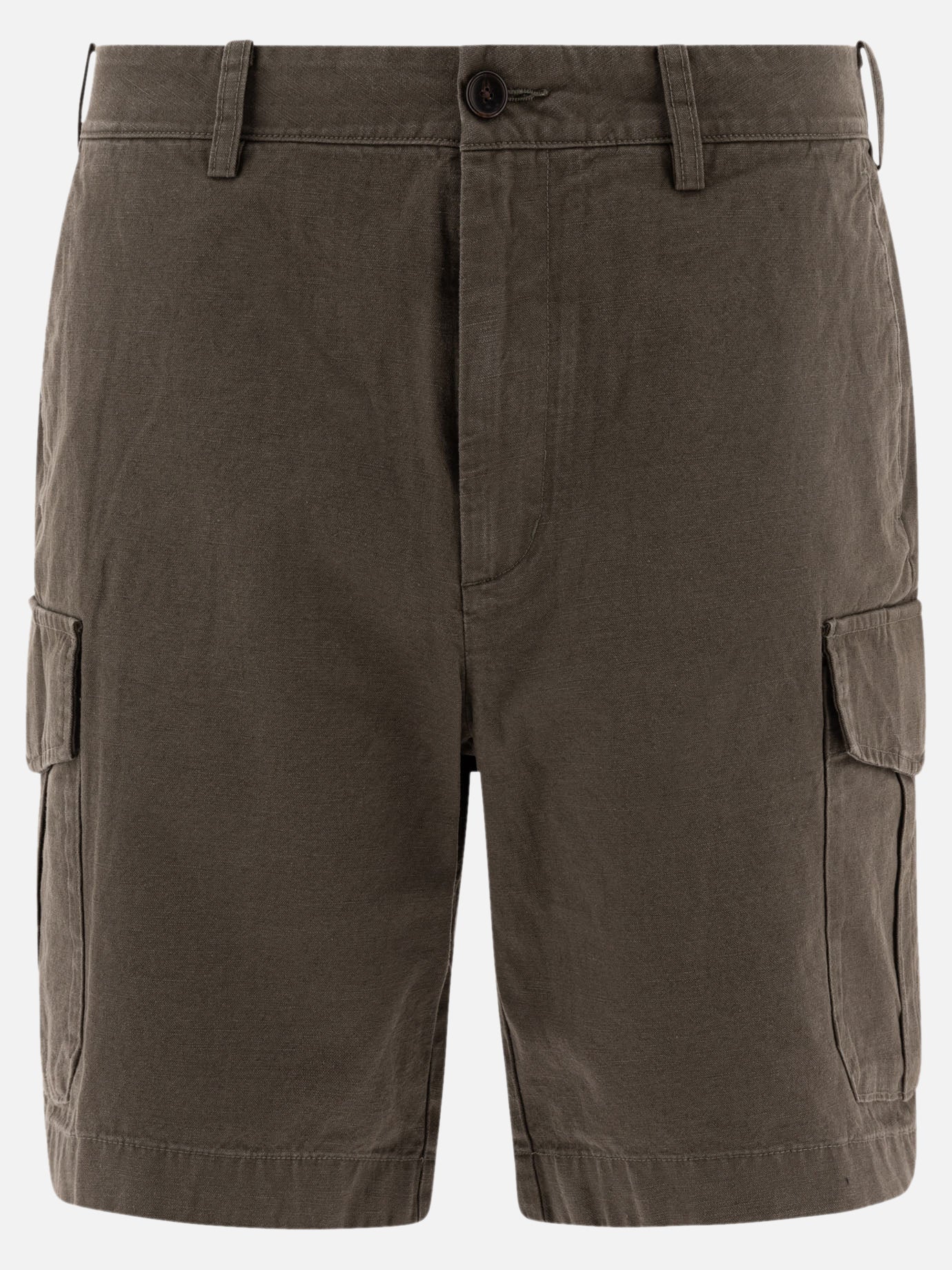 Vince Cotton and linen cargo shorts 12891926_31 Green thumbnail_1