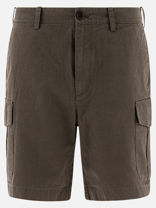 Vince Cotton and linen cargo shorts 12891926_31 Green 1
