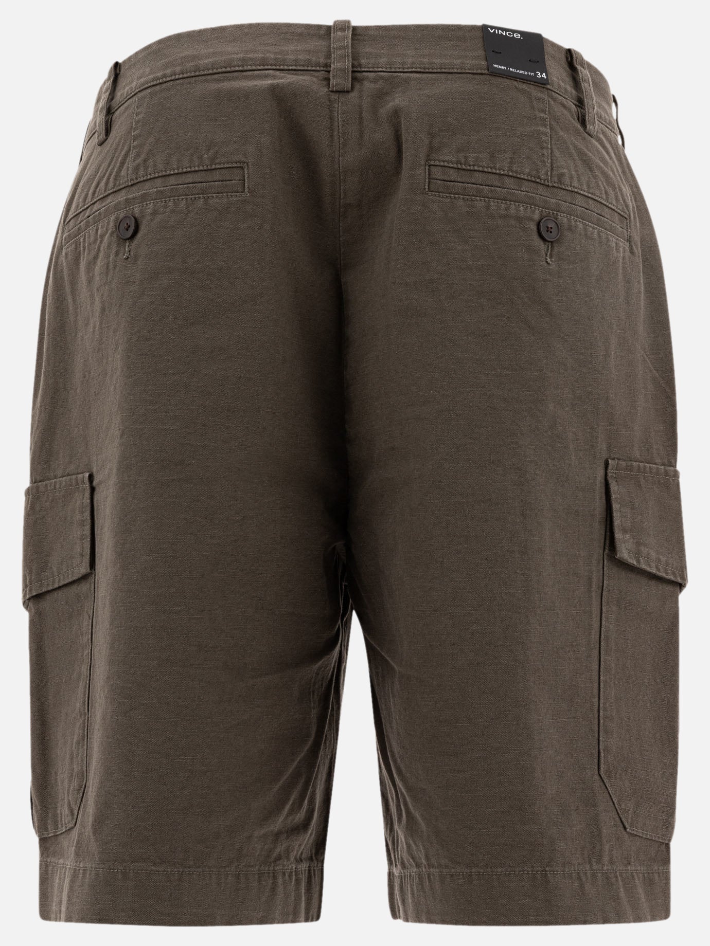 Vince Cotton and linen cargo shorts 12891926_31 Green thumbnail_2