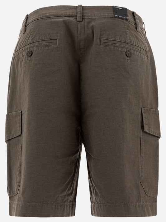 Vince Cotton and linen cargo shorts 12891926_31 Green 2