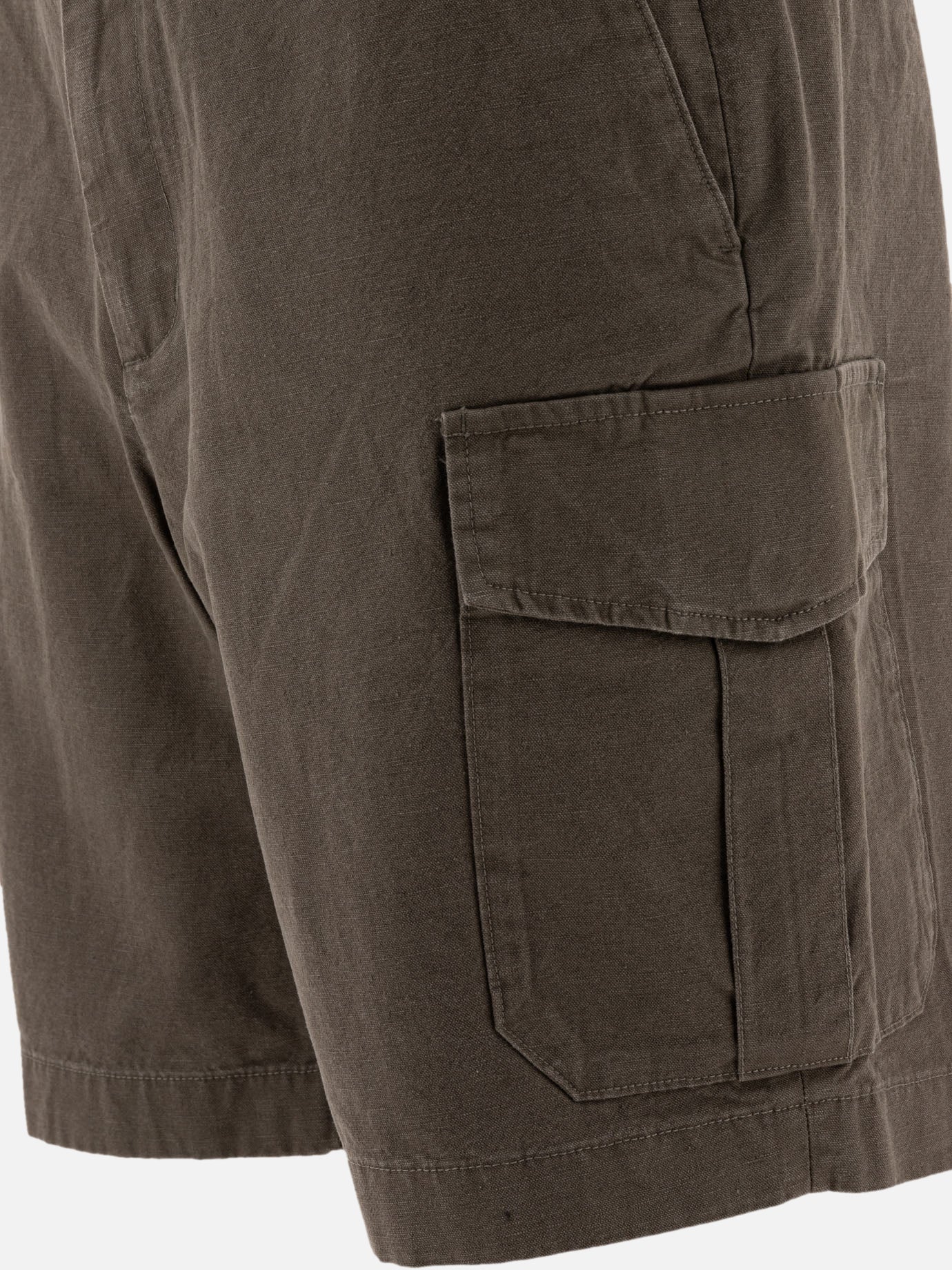 Vince Cotton and linen cargo shorts 12891926_31 Green thumbnail_4