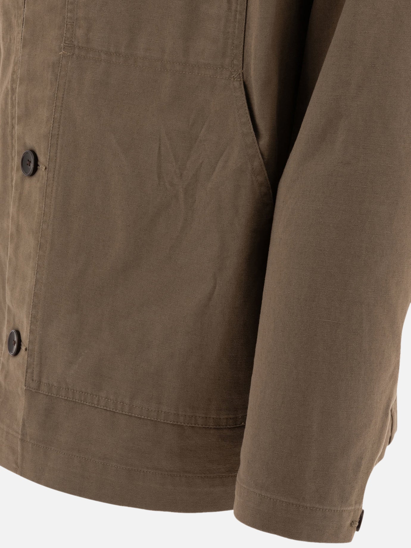 Giacca utility in cotone e lino