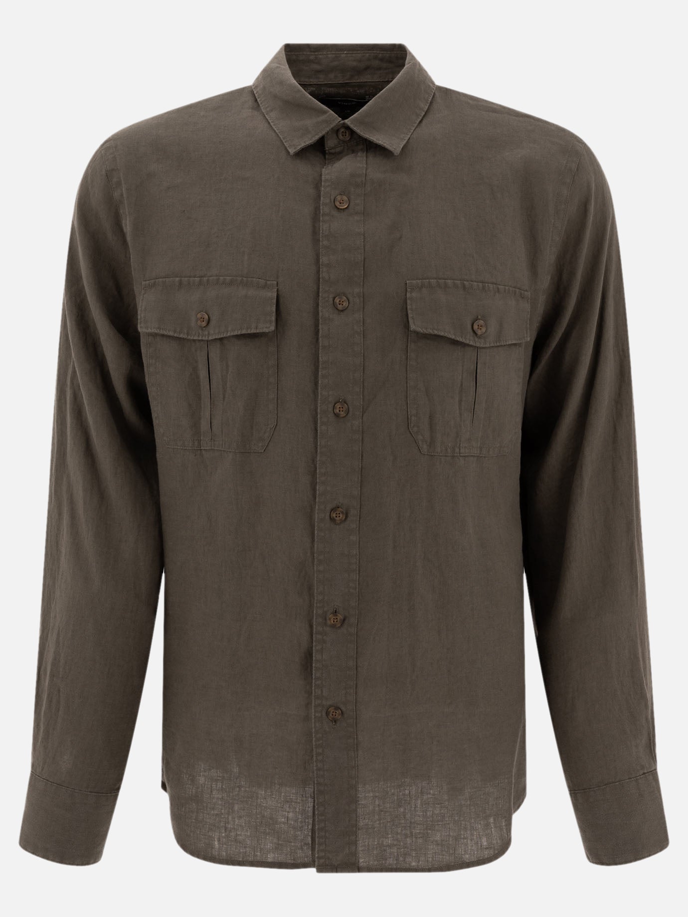 Vince Linen &quot;Utility&quot; Shirt 17502987_S Green thumbnail_1