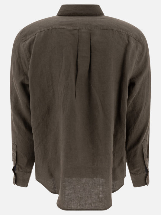 Vince Linen "Utility" Shirt 17502987_S Green 2