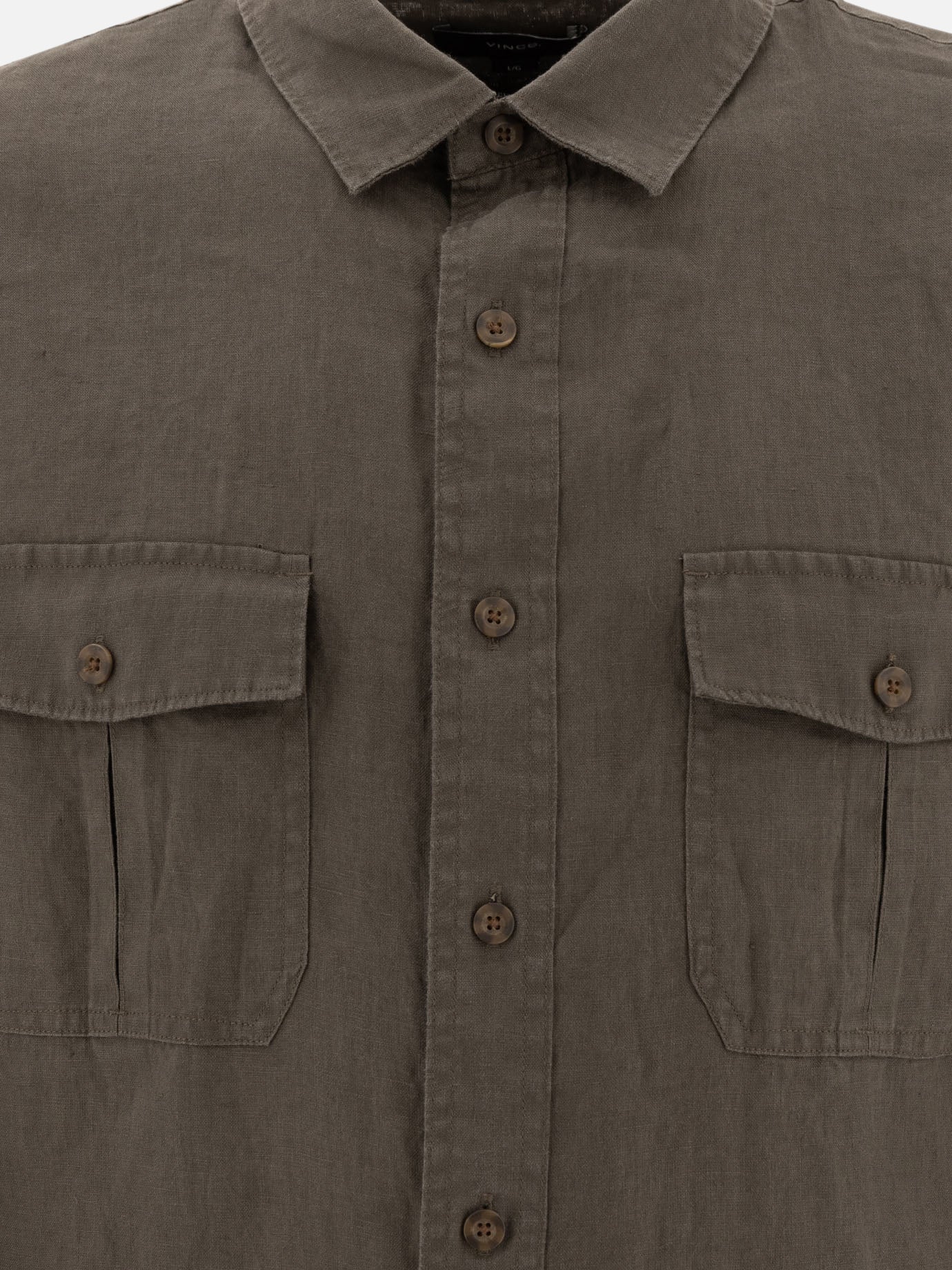 Vince Linen &quot;Utility&quot; Shirt 17502987_S Green thumbnail_3