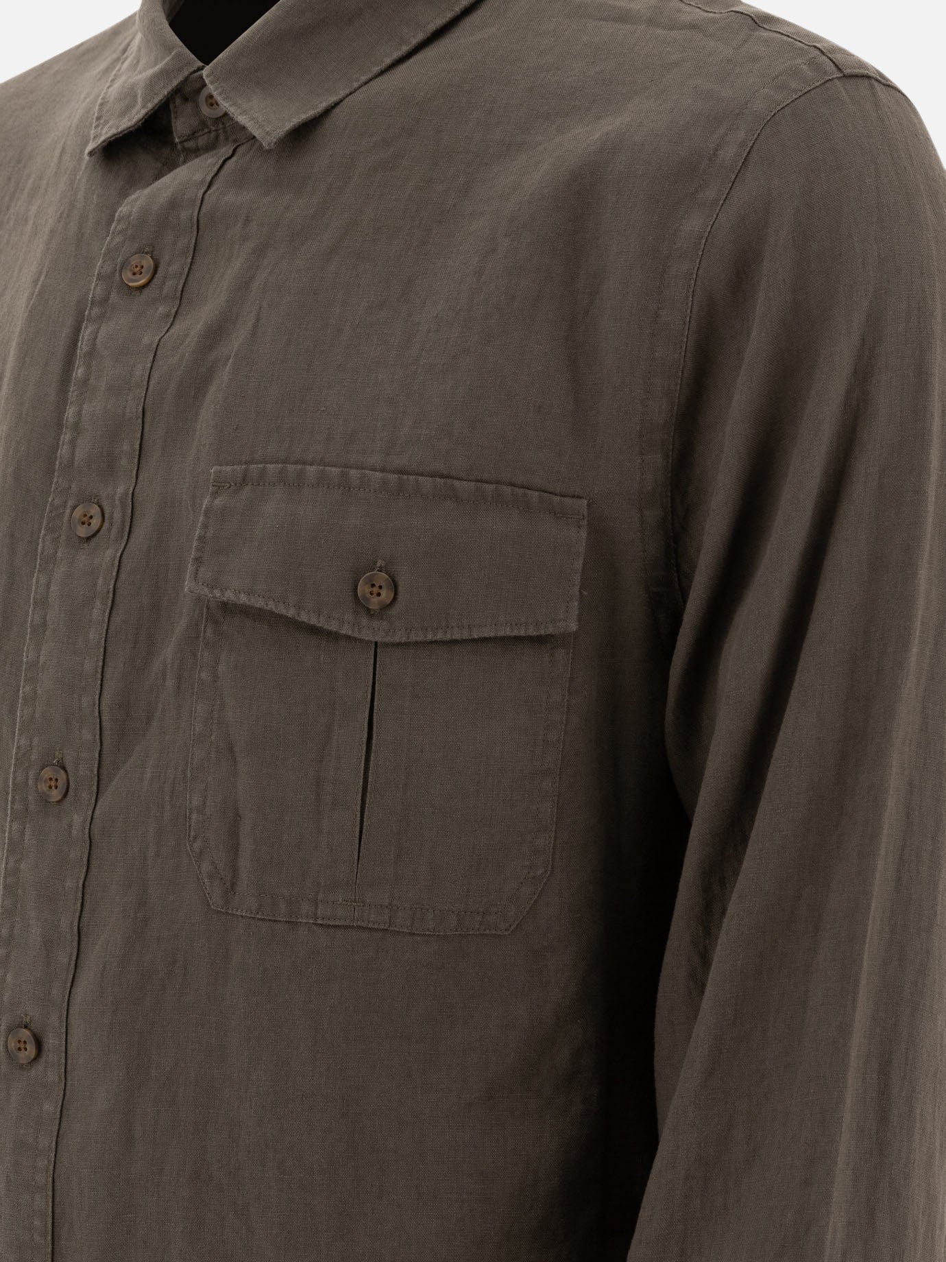 Vince Linen &quot;Utility&quot; Shirt 17502987_S Green thumbnail_4