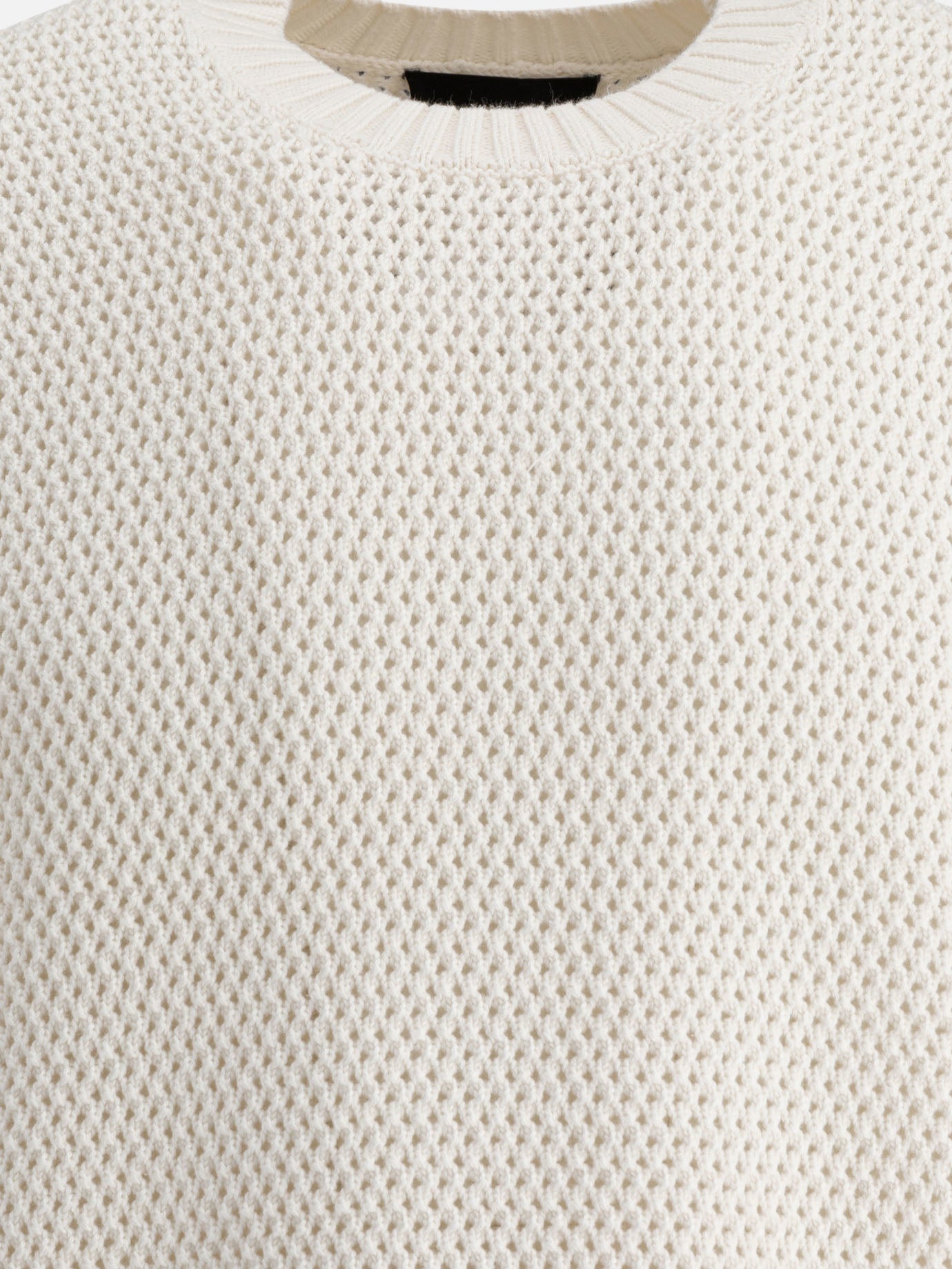 Vince Perforated crew neck sweater 15011121_M White thumbnail_3