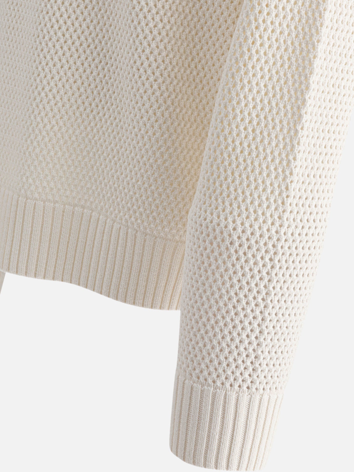Vince Perforated crew neck sweater 15011121_M White thumbnail_4