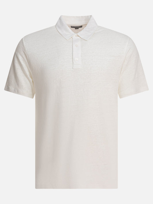 Vince Linen polo shirt 18804855_S White 1