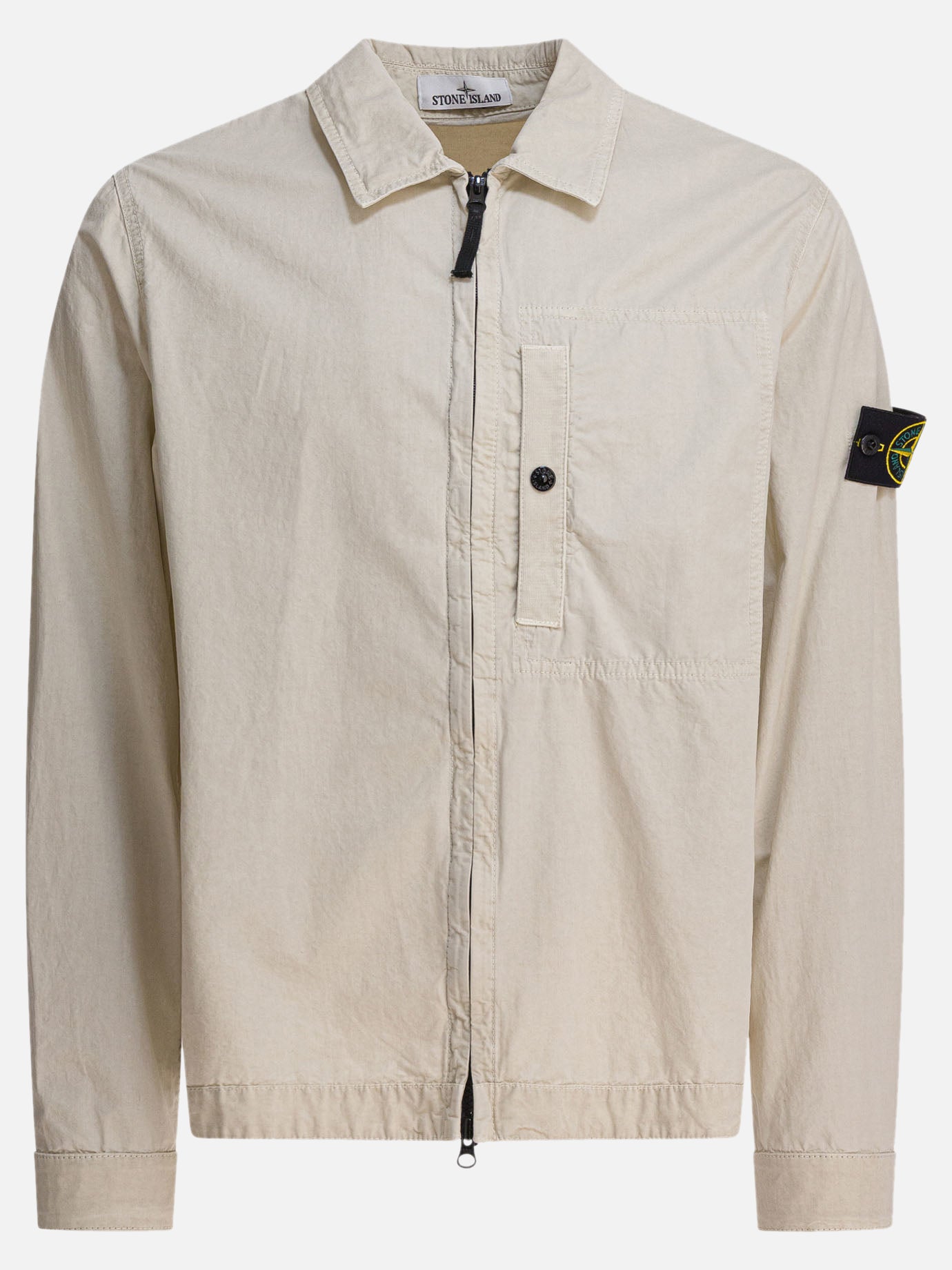 Giacche overshirt Logo  Beige - Stone Island Uomo | PDP | VIETTI Online Store | thumbnail